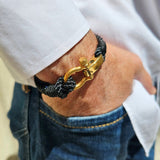 WAVES 4mm Nautical Clasp Bracelet Black