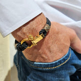 WAVES 4mm Nautical Clasp Bracelet Black Camo