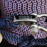 WAVES 4mm Nautical Clasp Bracelet Navy Blue