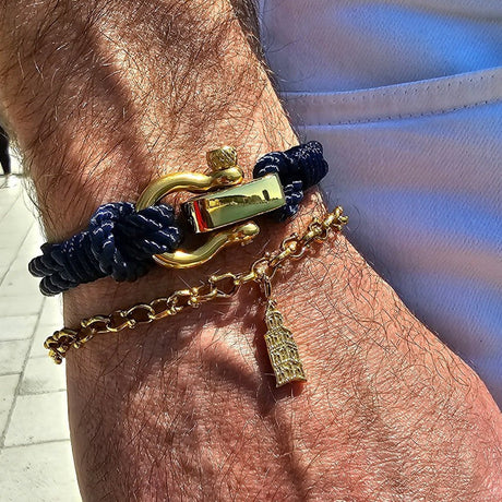 WAVES Soft Rope Bracelet Navy Blue