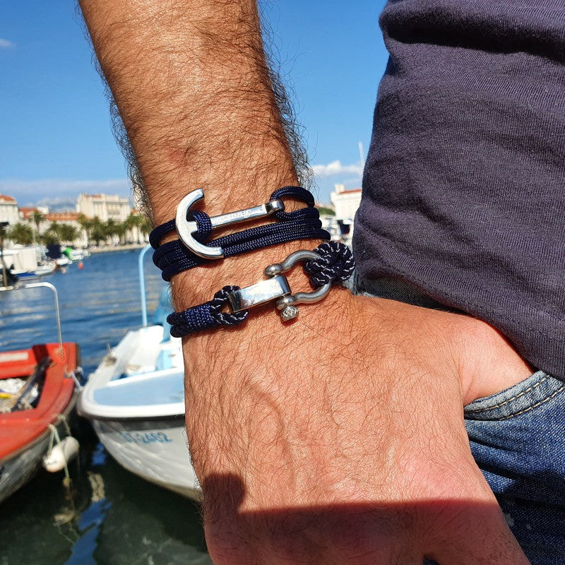 WAVES Soft Rope Bracelet Navy Blue