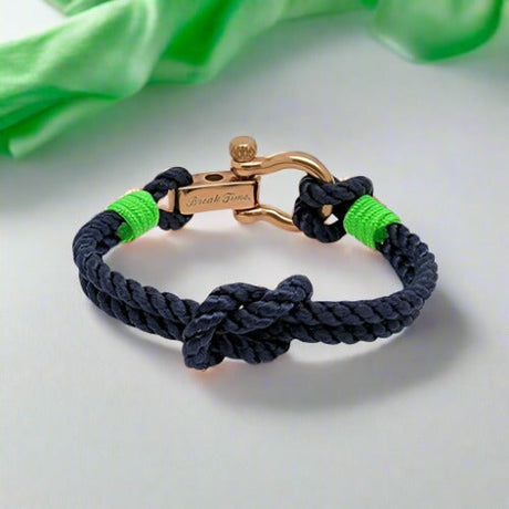 WAVES Soft Rope Bracelet Navy Blue Green