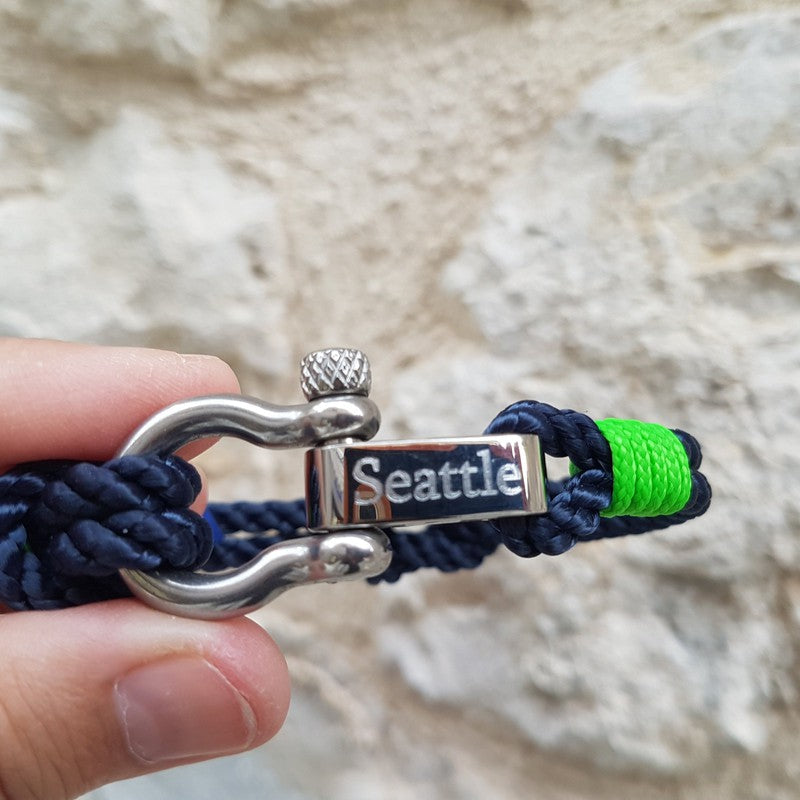 WAVES Soft Rope Bracelet Navy Blue Green