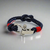 WAVES Soft Rope Bracelet Navy Blue Red