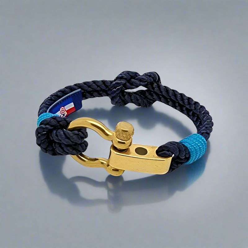 WAVES Soft Rope Bracelet Navy Blue Turquoise