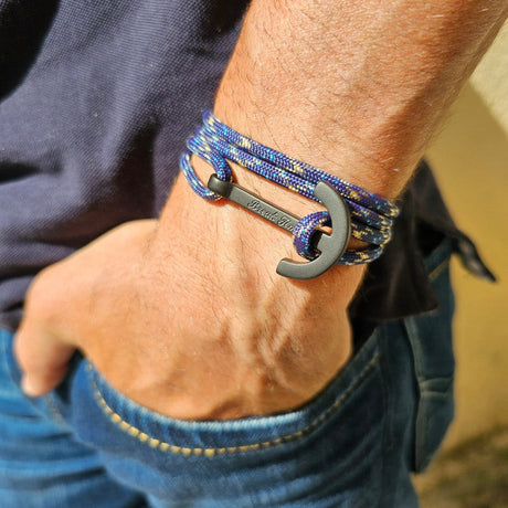 YACHT CLUB big anchor bracelet blue mix