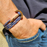 YACHT CLUB big anchor bracelet blue mix