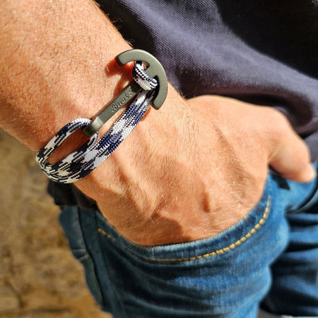 YACHT CLUB big anchor bracelet blue white