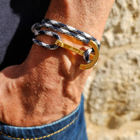 YACHT CLUB big anchor bracelet blue white