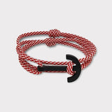 YACHT CLUB big anchor bracelet candy cane