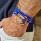 YACHT CLUB big anchor bracelet electric blue