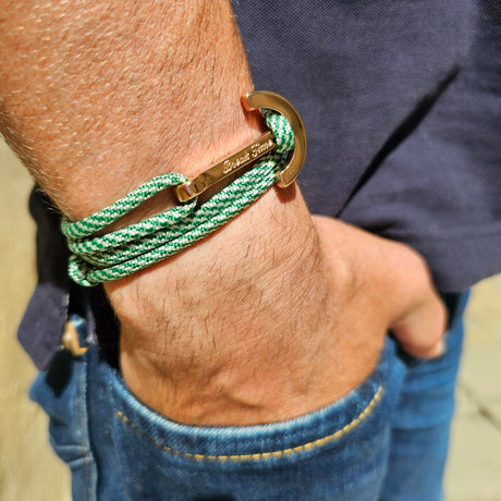 YACHT CLUB big anchor bracelet green mix