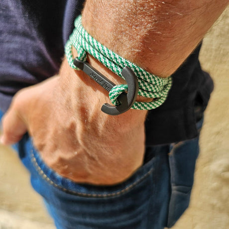 YACHT CLUB big anchor bracelet green mix