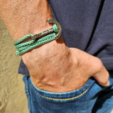 YACHT CLUB big anchor bracelet green mix