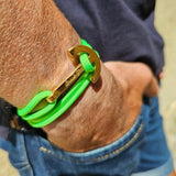 YACHT CLUB big anchor bracelet neon green