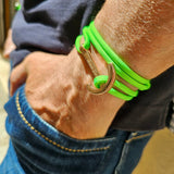 YACHT CLUB big anchor bracelet neon green