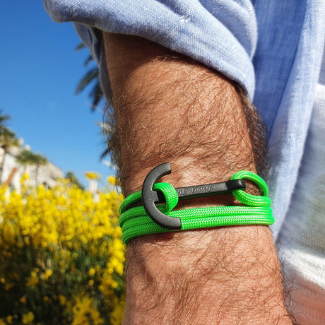 YACHT CLUB big anchor bracelet neon green