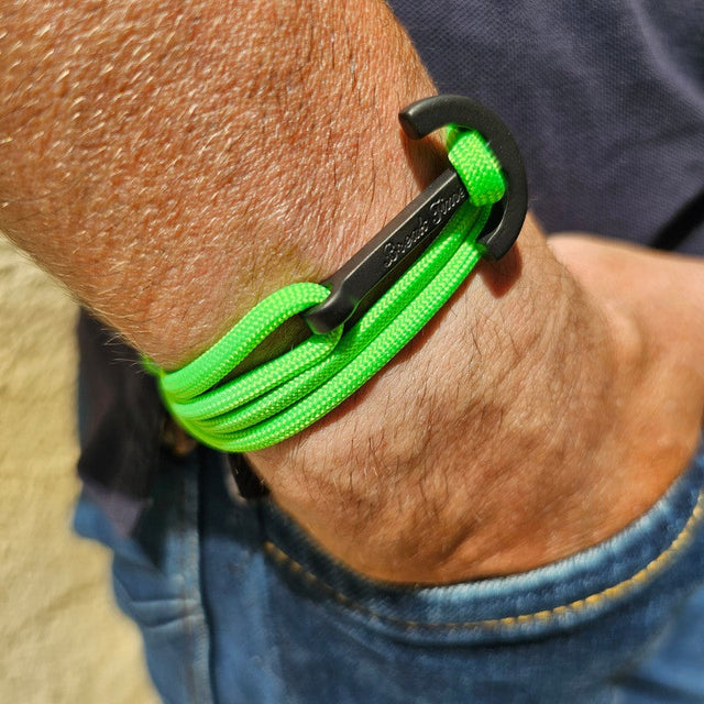 YACHT CLUB big anchor bracelet neon green