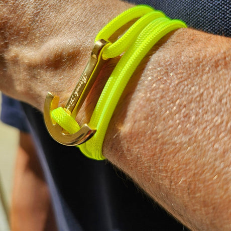 YACHT CLUB big anchor bracelet neon yellow