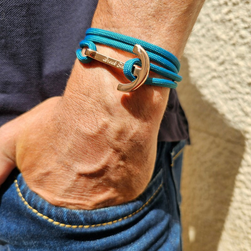 YACHT CLUB big anchor bracelet teal