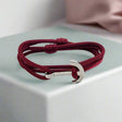 YACHT CLUB medium anchor bracelet burgundy