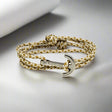 YACHT CLUB medium anchor bracelet gold white