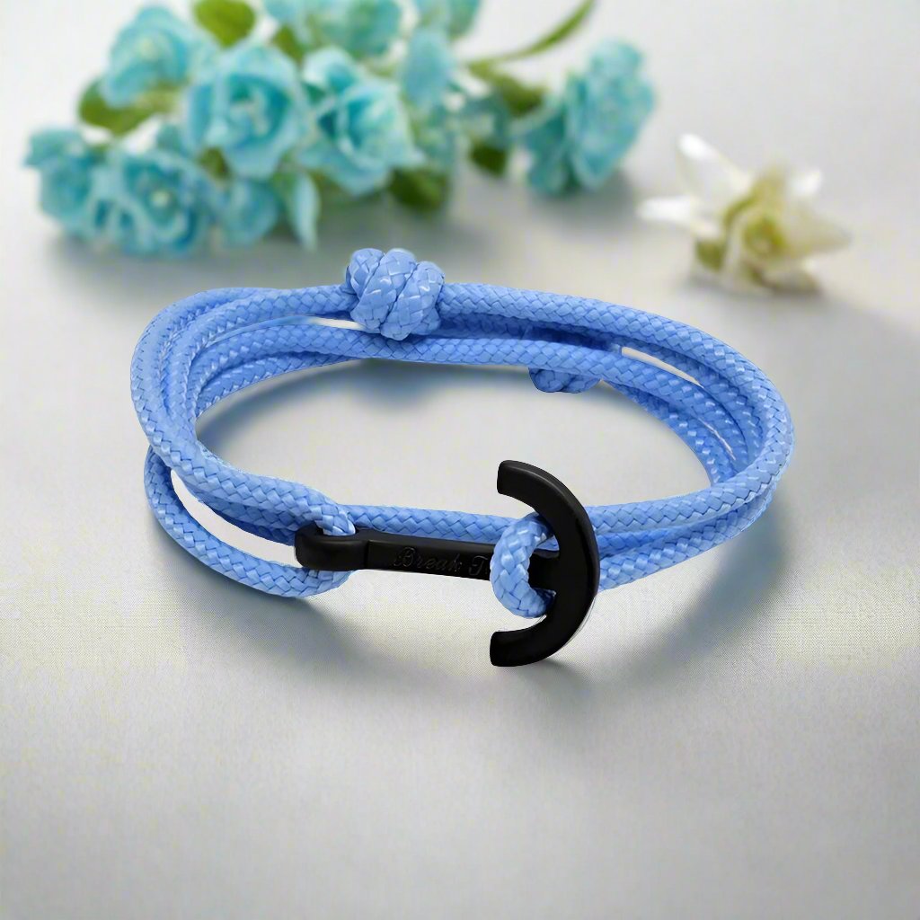 YACHT CLUB medium anchor bracelet lavender blue