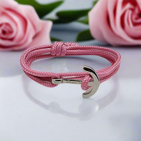 YACHT CLUB medium anchor bracelet lavender pink