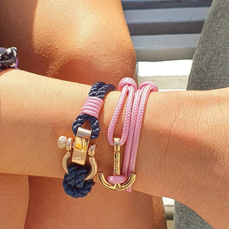 YACHT CLUB medium anchor bracelet lavender pink