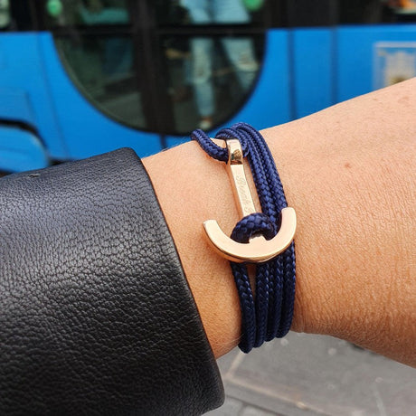 YACHT CLUB medium anchor bracelet midnight blue