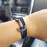 YACHT CLUB medium anchor bracelet midnight blue