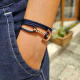 YACHT CLUB medium anchor bracelet midnight blue