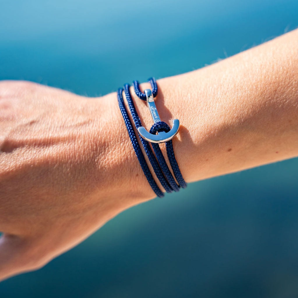 YACHT CLUB medium anchor bracelet midnight blue