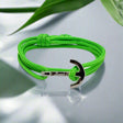 YACHT CLUB medium anchor bracelet neon green