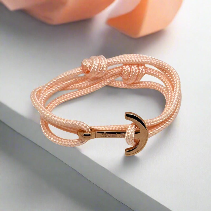 YACHT CLUB medium anchor bracelet pastel orange