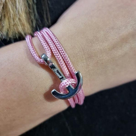 YACHT CLUB medium anchor bracelet pastel pink