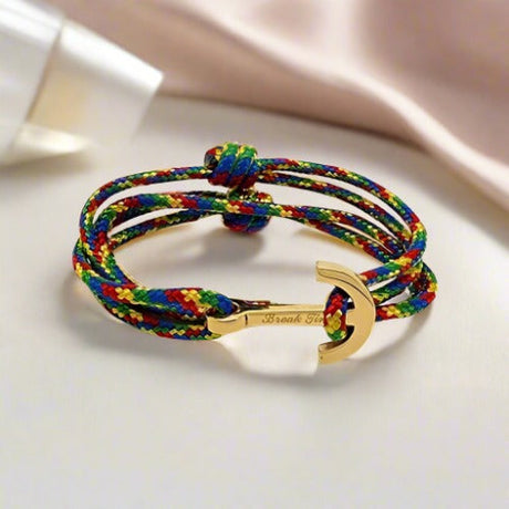 YACHT CLUB medium anchor bracelet rainbow