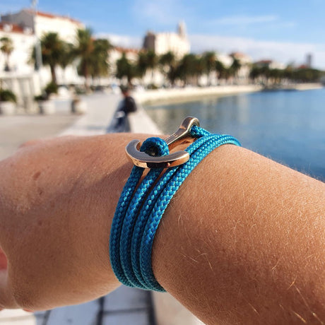 YACHT CLUB medium anchor bracelet teal