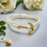 YACHT CLUB medium anchor bracelet white