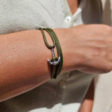 YACHT CLUB mini anchor bracelet khaki