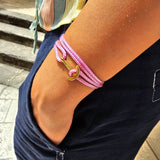 YACHT CLUB mini anchor bracelet lavender pink