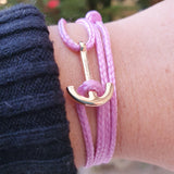 YACHT CLUB mini anchor bracelet lavender pink