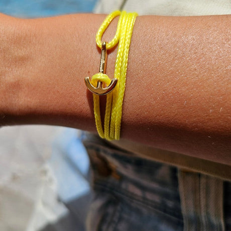 YACHT CLUB mini anchor bracelet neon yellow