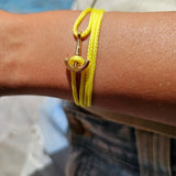 YACHT CLUB mini anchor bracelet neon yellow