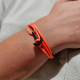 YACHT CLUB mini anchor bracelet orange