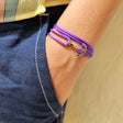 YACHT CLUB mini anchor bracelet purple