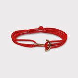 YACHT CLUB mini anchor bracelet red