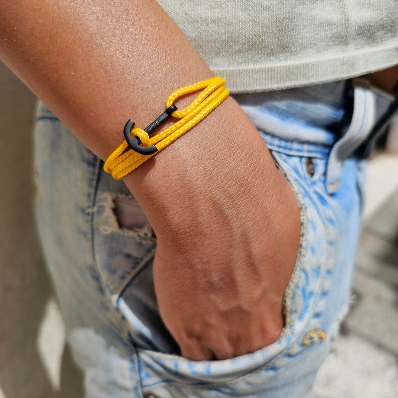 YACHT CLUB mini anchor bracelet yellow