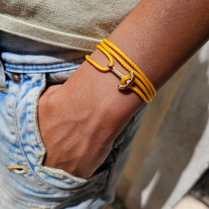 YACHT CLUB mini anchor bracelet yellow