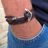 YACHT CREW big anchor bracelet black red